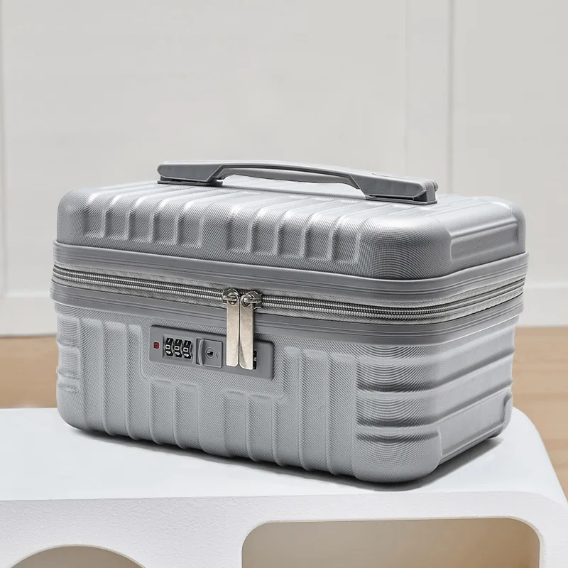 14 inch Mini Travel Suitcase Cosmetic Box Retro Lightweight Portable Hand Luggage Organizer Makeup Case Small Password Box