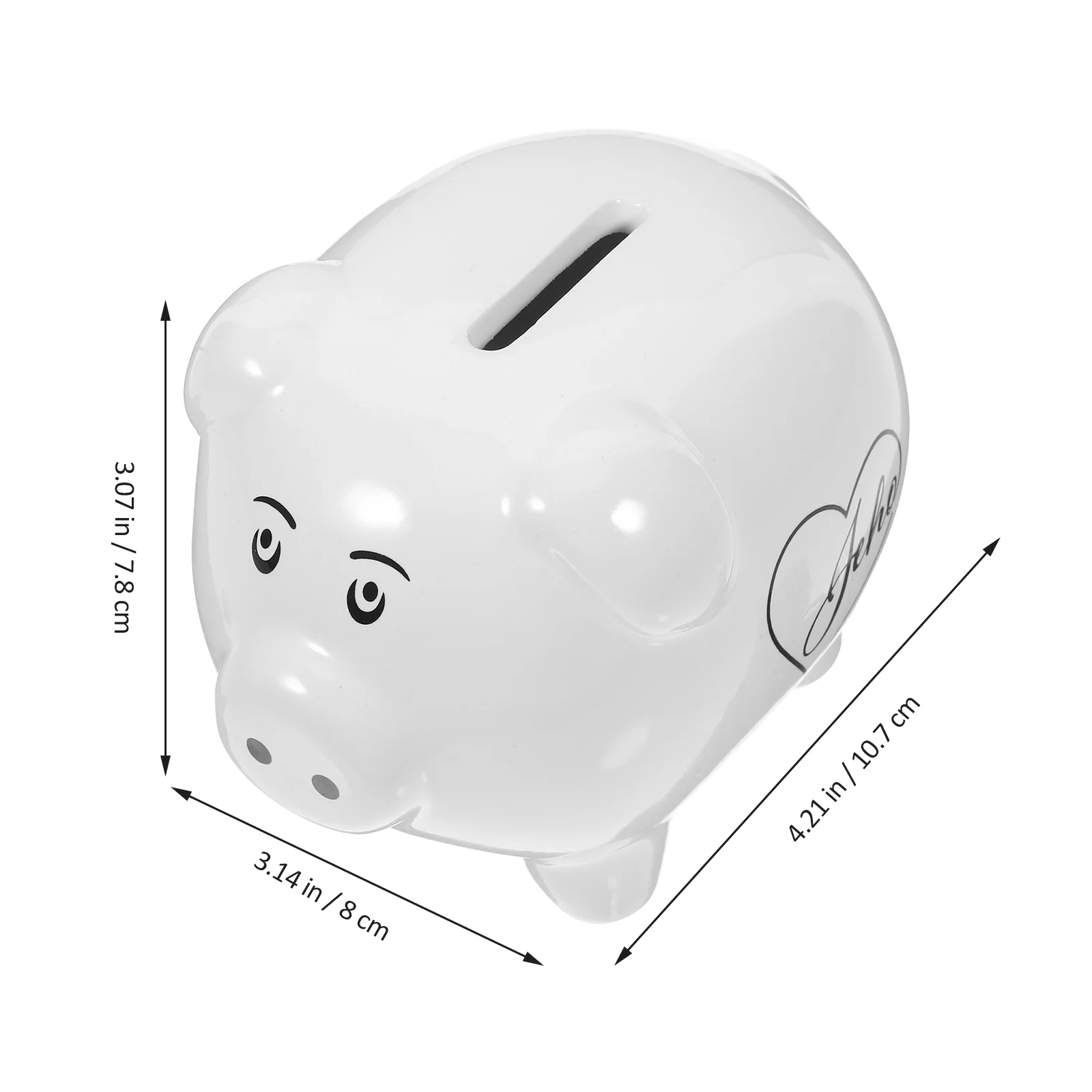 Urocza skarbonka w kształcie świnki dla dzieci, ceramiczna bankietka na monety, śliczny wystrój domu dla chłopców, dziewczynek i maluchów, wspomagająca nawyk oszczędzania.