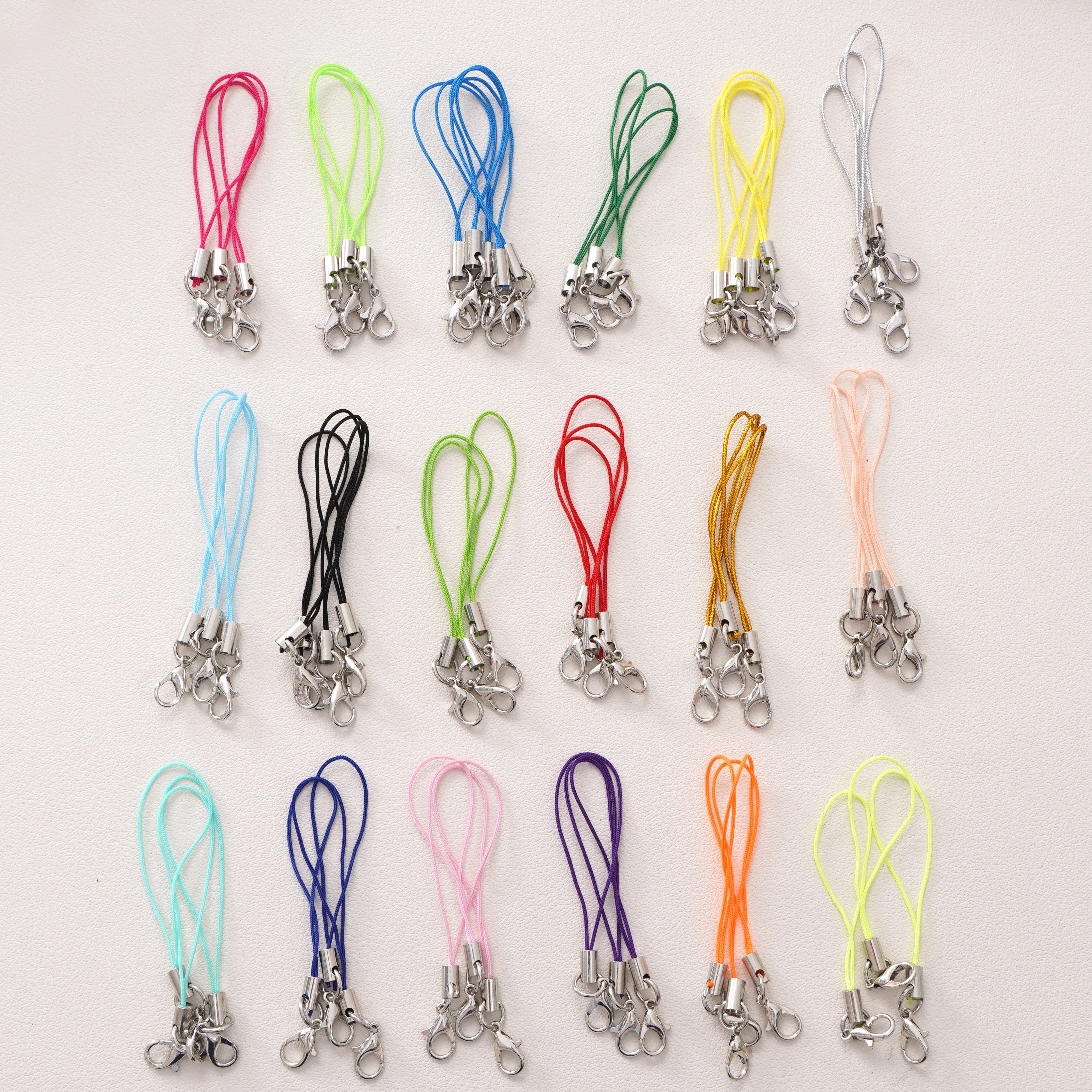 10 Stück Polyester Lanyard Lariat Strap Cord Verschluss Seil Schlüsselanhänger Handy Haken Schlüsselanhänger Tasche Zubehör Schlüsselanhänger Herstellungszubehör