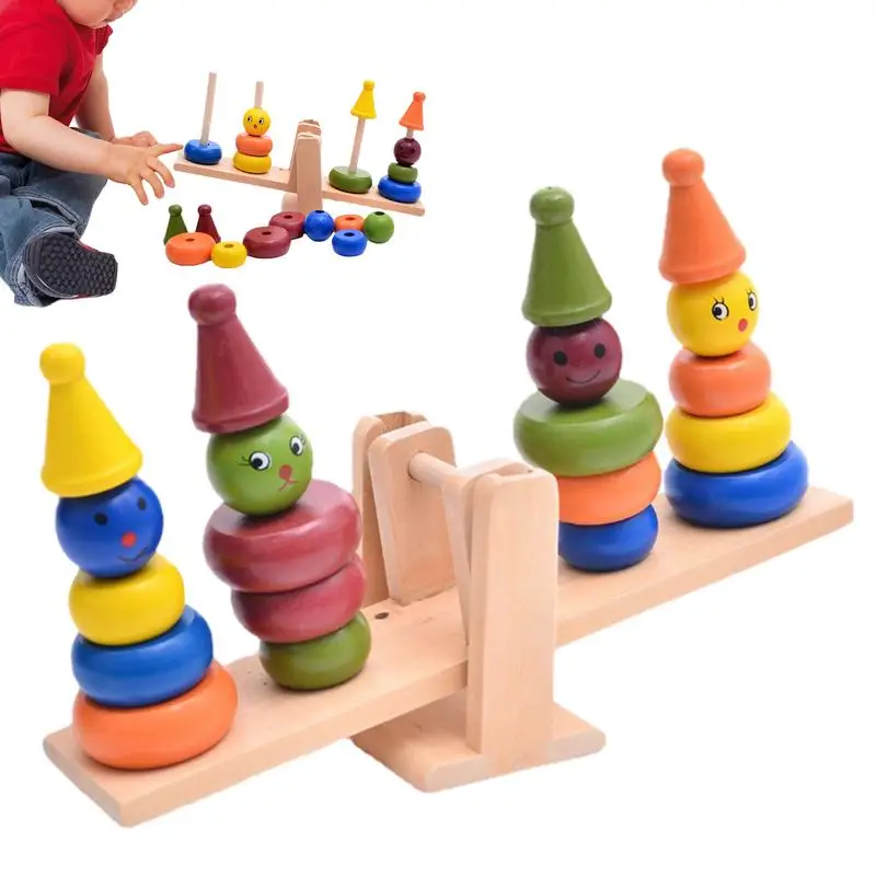 

Montessori Sensory Toys Stacking Toys For Baby Cognition Development Wooden Blocks Early Childhood Education Game Gift