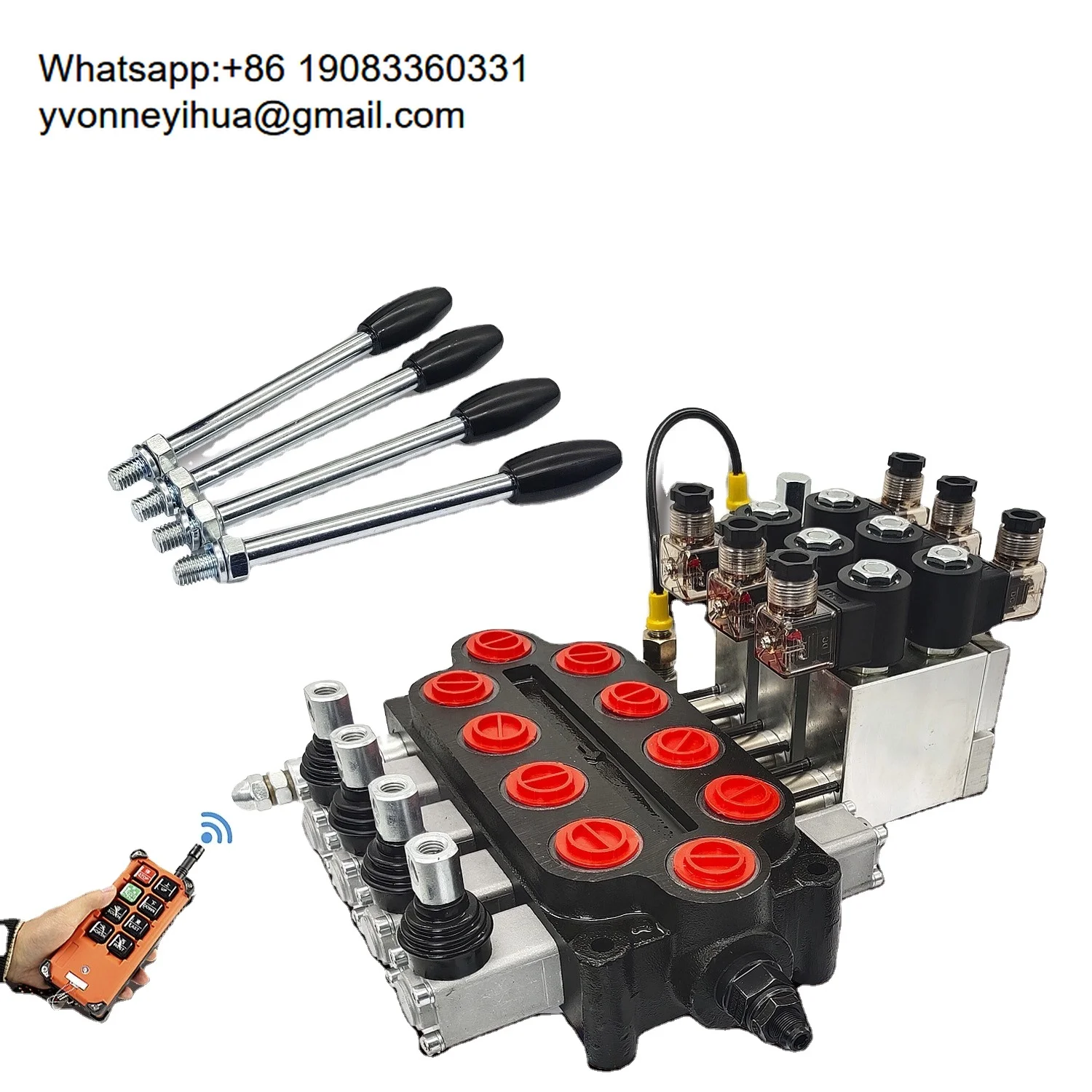 3000PSI Double Acting Cylinder 4 Spool Directional Control Valve 25 GPM