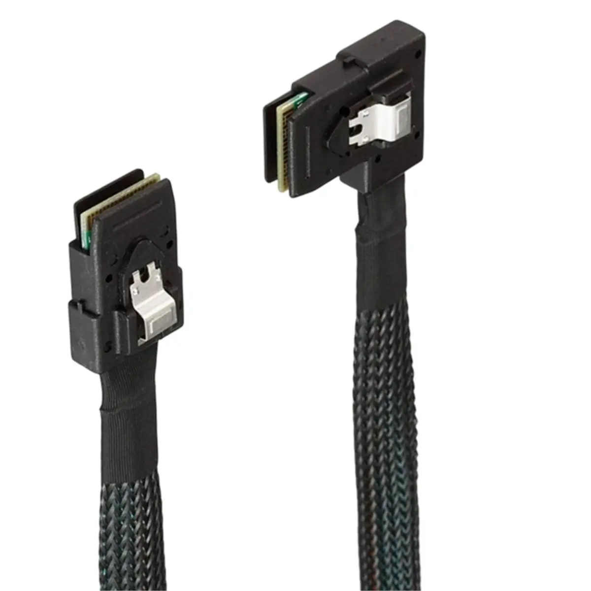 HOUSEHOLD*GOOD Mini SAS 36-Pin 8087 to Left Right Bend 90 Degree SFF-8087 Cable Mini SAS Cable Hard Drive Cable Computer Wire 1m
