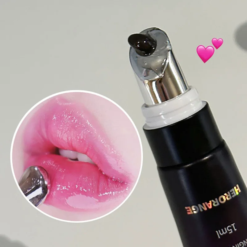 جل أحمر شفاه متغير اللون بتأثير الجيلي، مرطب وردي اللون يتغير حسب درجة الحرارة، ملمع شفاه شفاف بتأثير المرآة، غير لزج، مرطب شفاه