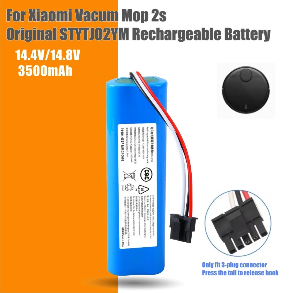 

Mi Robot Vacuum-Mop 2S STYTJ02YM 3500mAh Battery 14.4V for Xiaomi Mijia LDS Vacuum Cleaner,Mi Robot Vacuum-Mop P,Conga 3290 3390