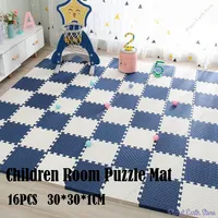 16Pcs Puzzle Mat for Children Kids Carpet Mats EVA Foam Rug Room Activities Mat for Baby Children Room Activities Mat 30*30*1cm