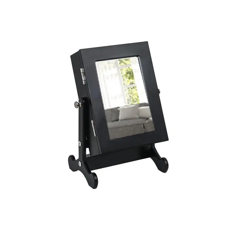 صندوق تخزين خزانة المجوهرات الصغيرة مع حامل - شاشة كونترتوب، لمسة نهائية سوداء لسهولة الوصول وأنيقة #3