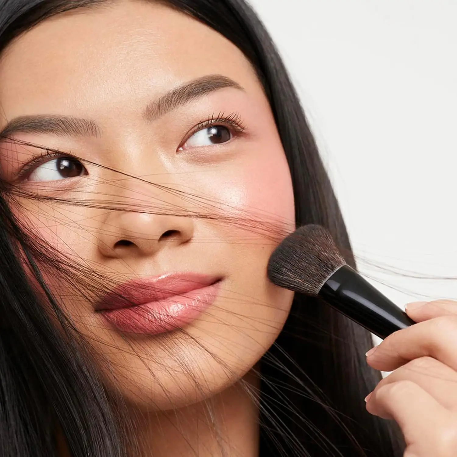 Dual-Ended Makeup Brush for Powder and Cream: Ultra-Soft, Vegan, Precise Application