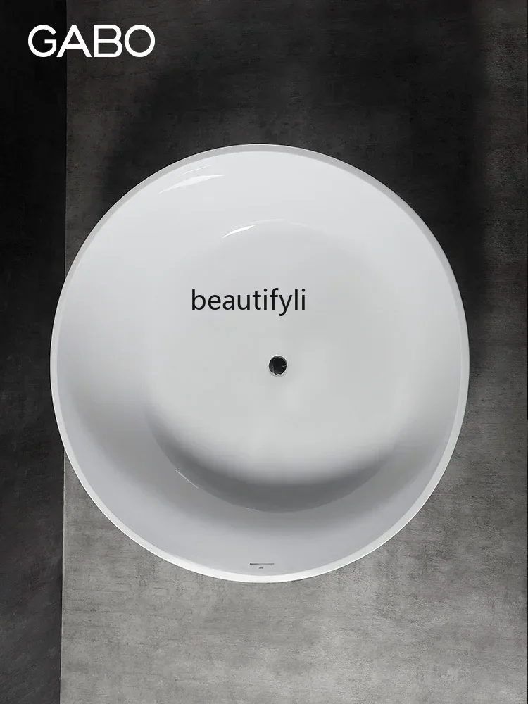 YH Household Acrylic Bathtub Diameter 1.5 M Large round White Adult Bath Tub Y