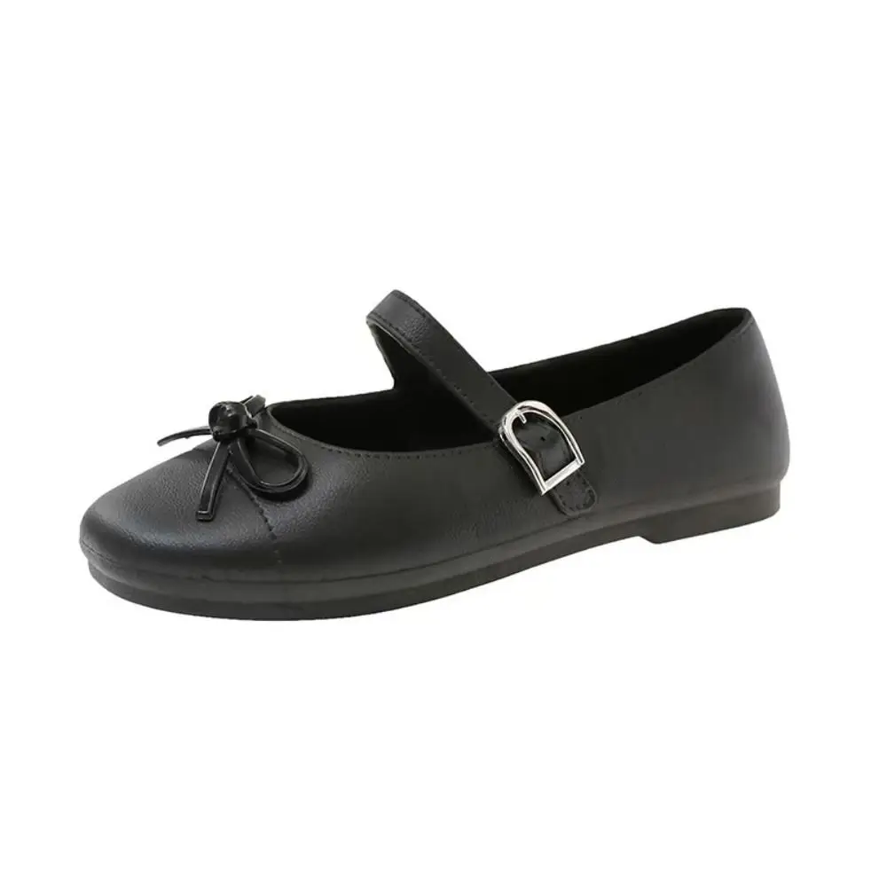 Sweet Women's Pearl Bow Tie Sandals Non-slip Versatile Toe-covering Slippers Comfortable Low Heel Soft Flat Summer Dresses Flats view 2