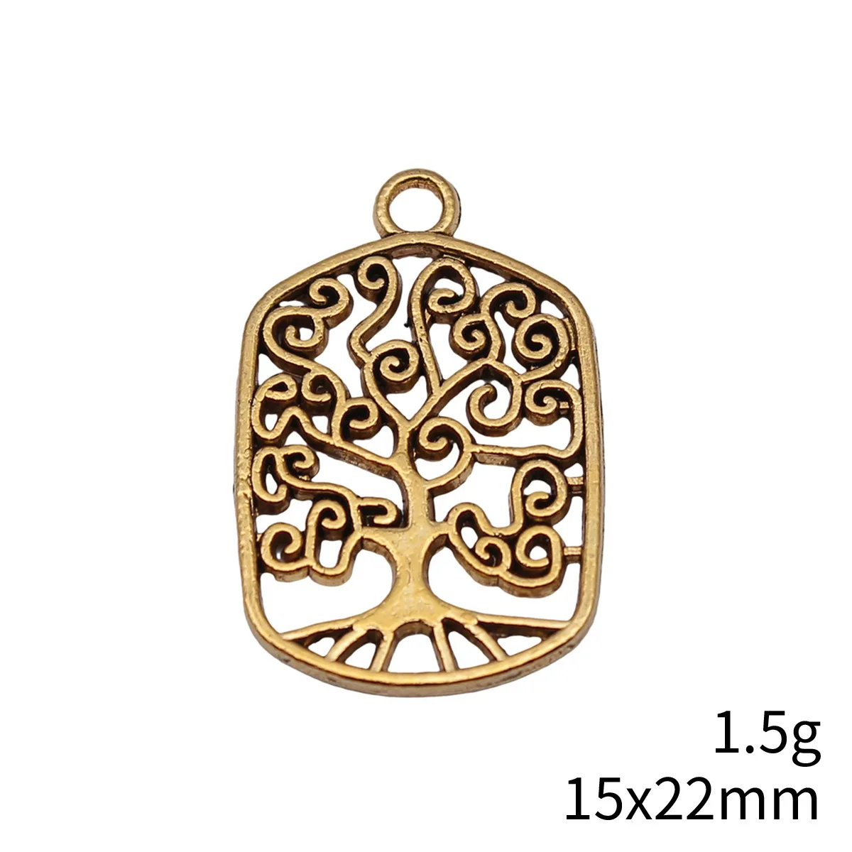 

10pcs 15x22mm 2 Colors Antique Silver Color Antique Gold Color Tree Of Life Charms Handmade Jewelry Making Accessories