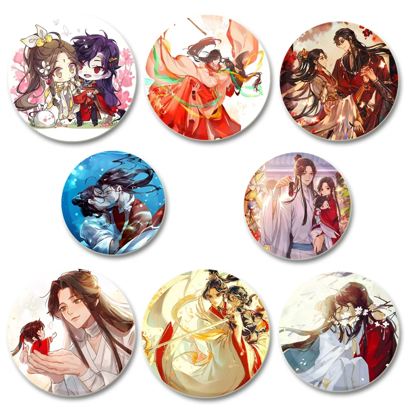 Heaven Official's Blessing BL Anime Brooch Xie Lian Hua Cheng Cartoon Badge Backpack Hat Jewelry Accessories Gifts Handmade Pins