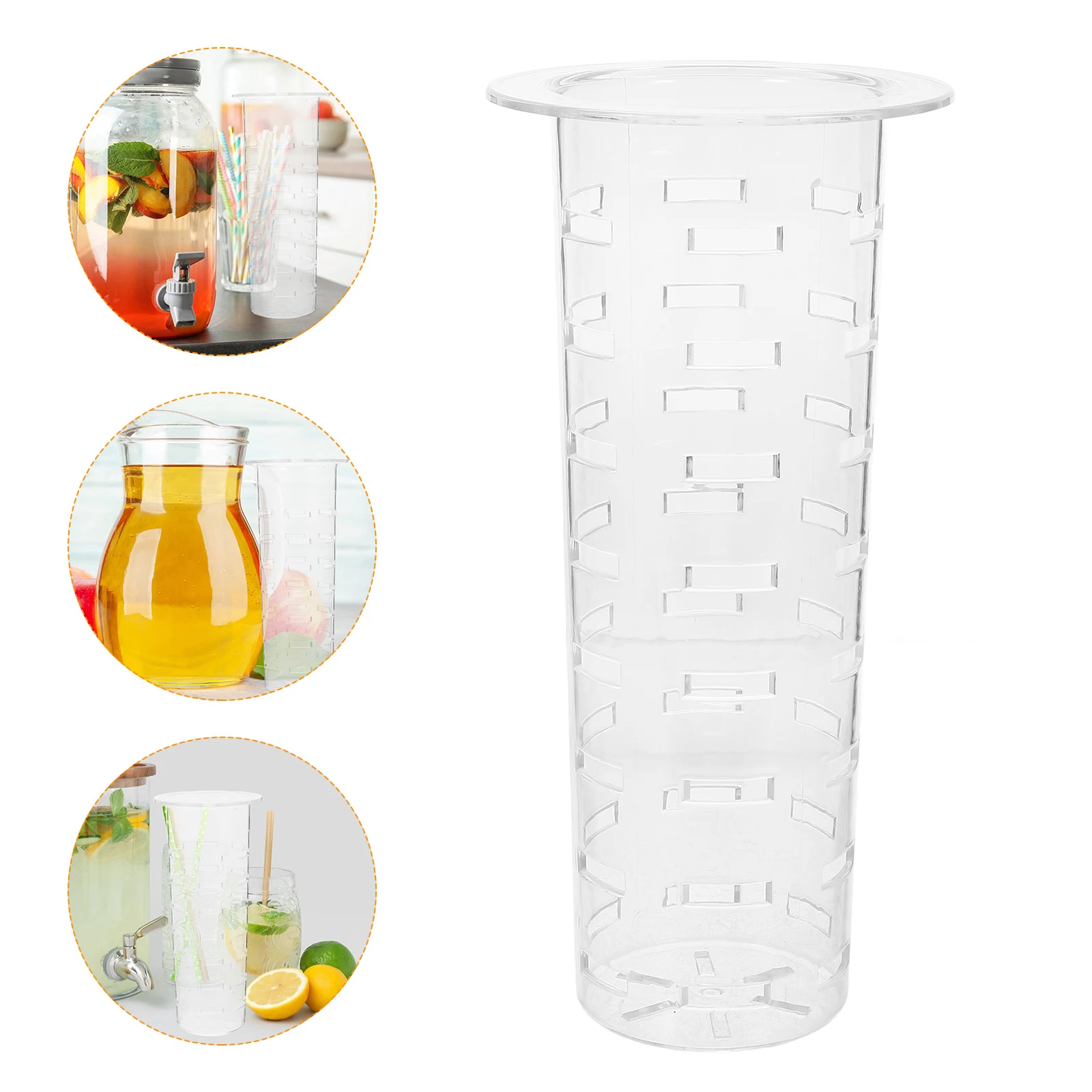 4L Fruit Infuser For Drink Dispenser Replacement Beverage Dispenser Acrylic Fruit Infuser Pulp Filtration Juice Jar