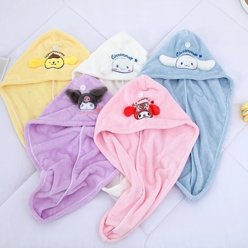 Cartoon Sanrio Towels Set Hand Towels Hair Towels Highly Absorbent Towel For Bathroom Lighter Weight Quickly Dry Super Absorbent