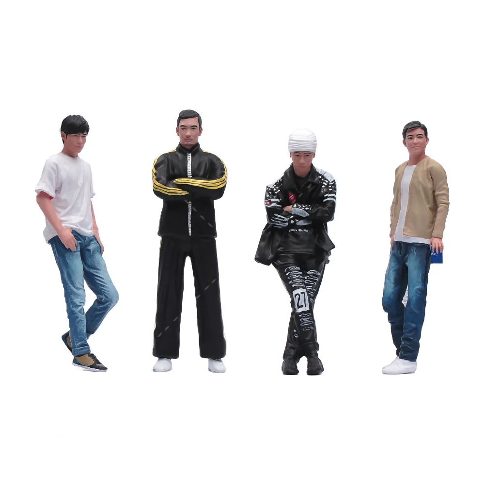 Miniature Figure 1/87 1/64 1/43 1/24 1/18 Japanese Male Movie Star Unpainted Model Street Decoration Scene Car Toy