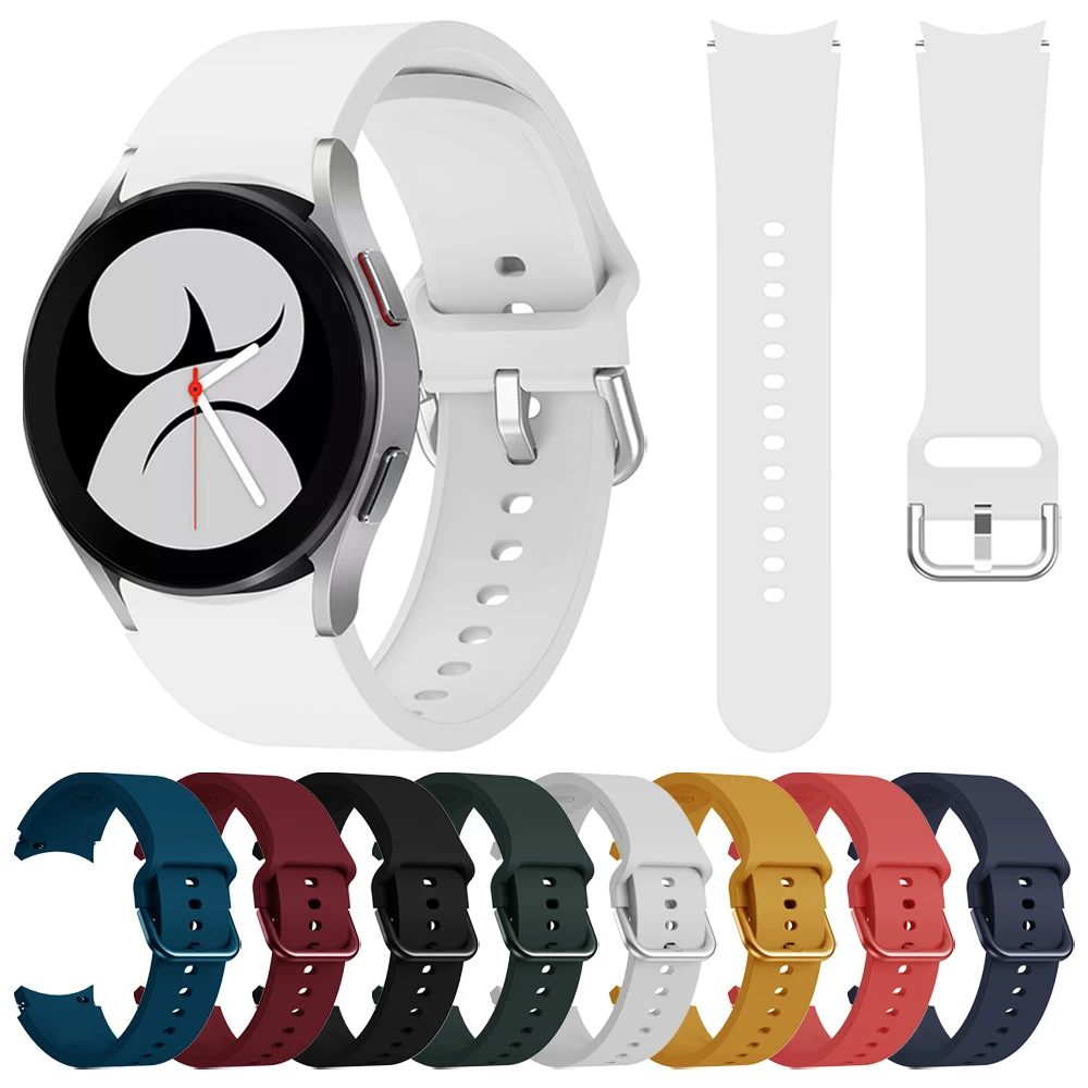 

Strap For Samsung Galaxy Watch 4 classic 46mm 42mm smartwatch Silicone Ridge Sport Bracelet Galaxy Watch 4 44mm 40mm Band