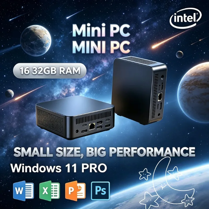 

High Speed Type-C Port N150 Mini PC Rugged Solid Body Multifunctional PC for Office Work Business and Home Entertainment