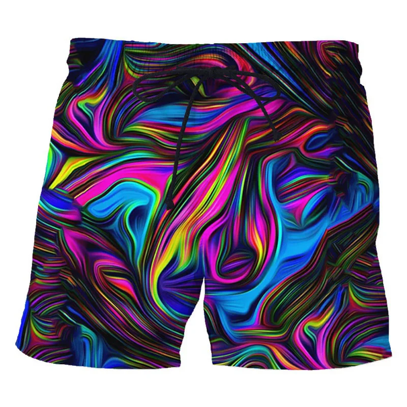 3D Print Vertigo Hypnotic Beach Shorts For Men Hot Sale Sports Casual Street Short Pants Summer Oversized Cool Swimming Trunks