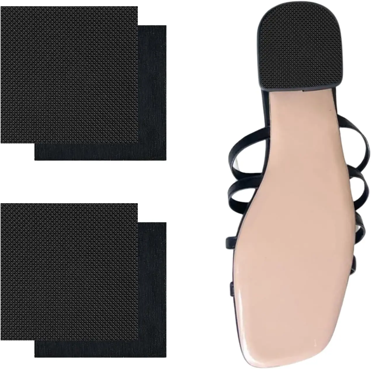 Shoe Heel Repair Rubber Pads, Cuttable Square Boot Heel Replacement, Anti-Slip Shoe Heel Repair Kit, Boot Sole Replacement