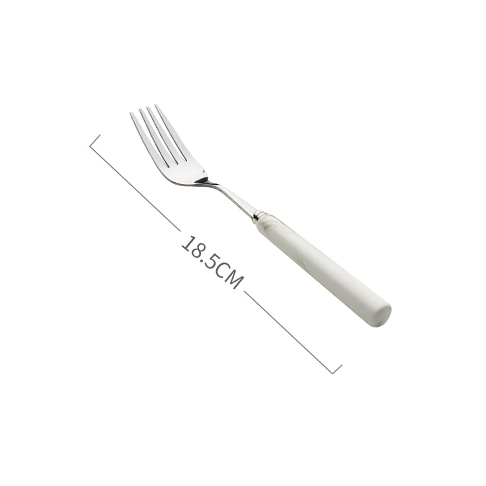 

5Pcs Stainless Steel Flatware Set Marble Design Elegant Cutlery for Home Picnic Dinner Forks Spoon Fork Kit