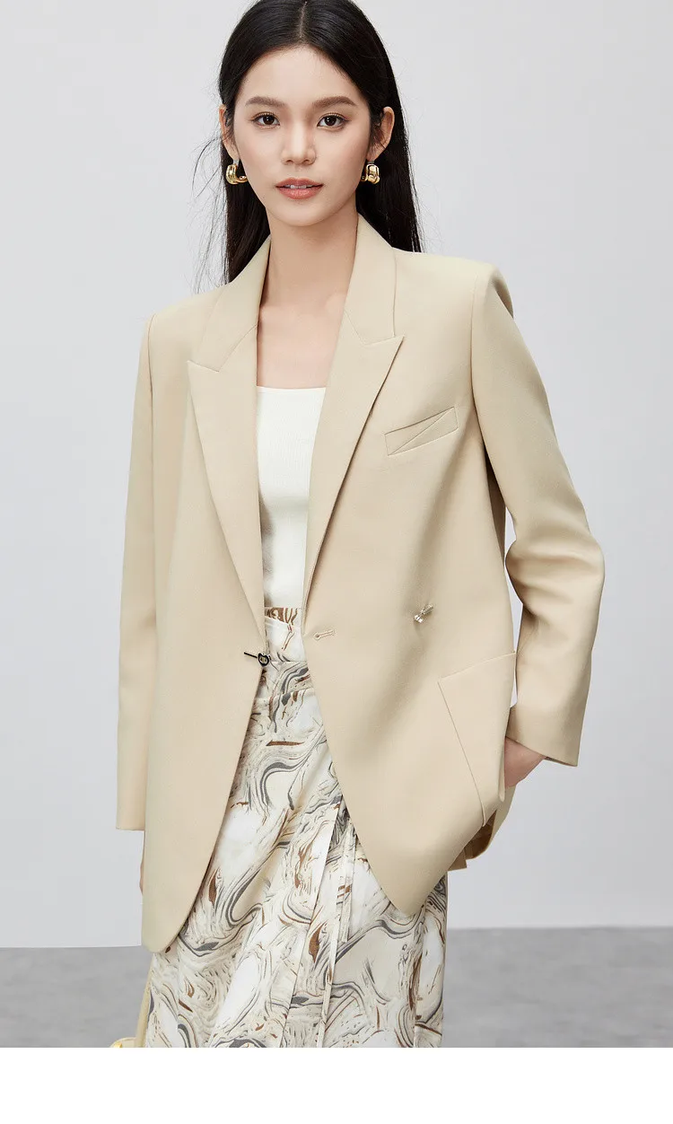 SENTUBILA Maßgeschneiderter Blazer für Damen 2026 Frühling Herbst Modetrend Elegante Anzugjacke für die Arbeit Damenbekleidung 153XC3230 – Detail 28
