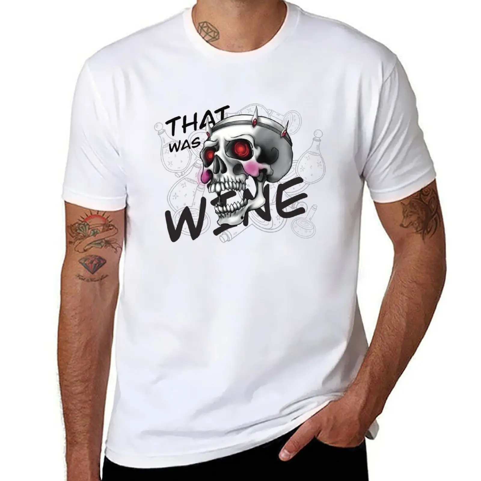 

Was WINE THAT T-Shirt Casual Basic Street Style T-Shirt