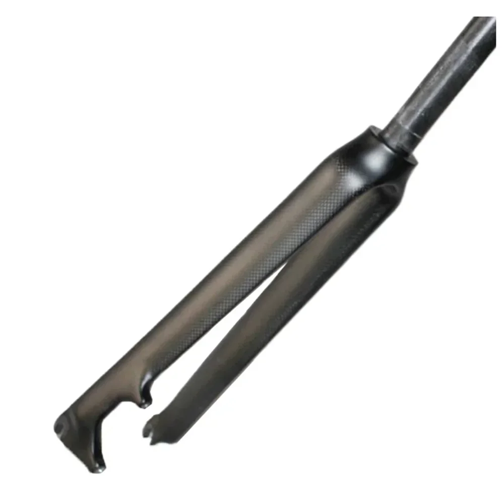 Matte Glänzende Carbonfaser-Textur Direktrohr 700C Hochfeste Kletterfahrrad-Vordergabel Schnellspanner Scheibenbremse MTB-Gabel – Detail 4