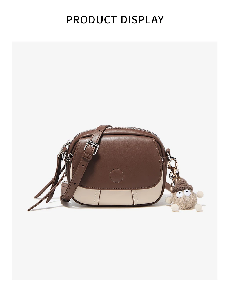 FOXER Damen Umhängetasche aus Spaltleder 2026 Neue Schultertasche Geldbörse Weibliche Mode Handytasche mit Zubehör – Detail 14