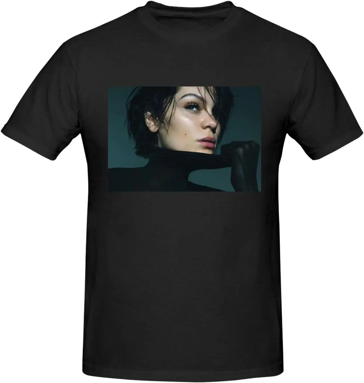 

Мужская рубашка Jessie Music J, модная футболка с короткими рукавами и круглым вырезом на заказ, хлопковые футболки унисекс, топы Deep Heather