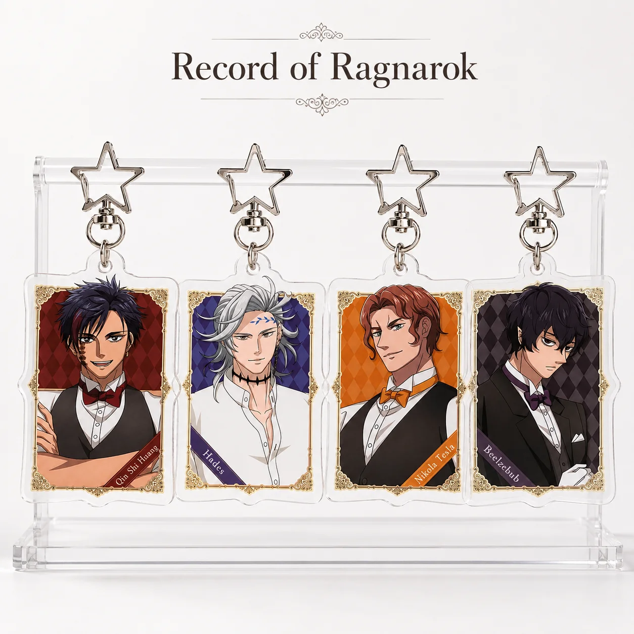 Record Of Ragnarok Formal Suit Star Hook Acrylic Keychain Anime Character Bag Pendant Fan Collectible Accessory Decor Key Ring