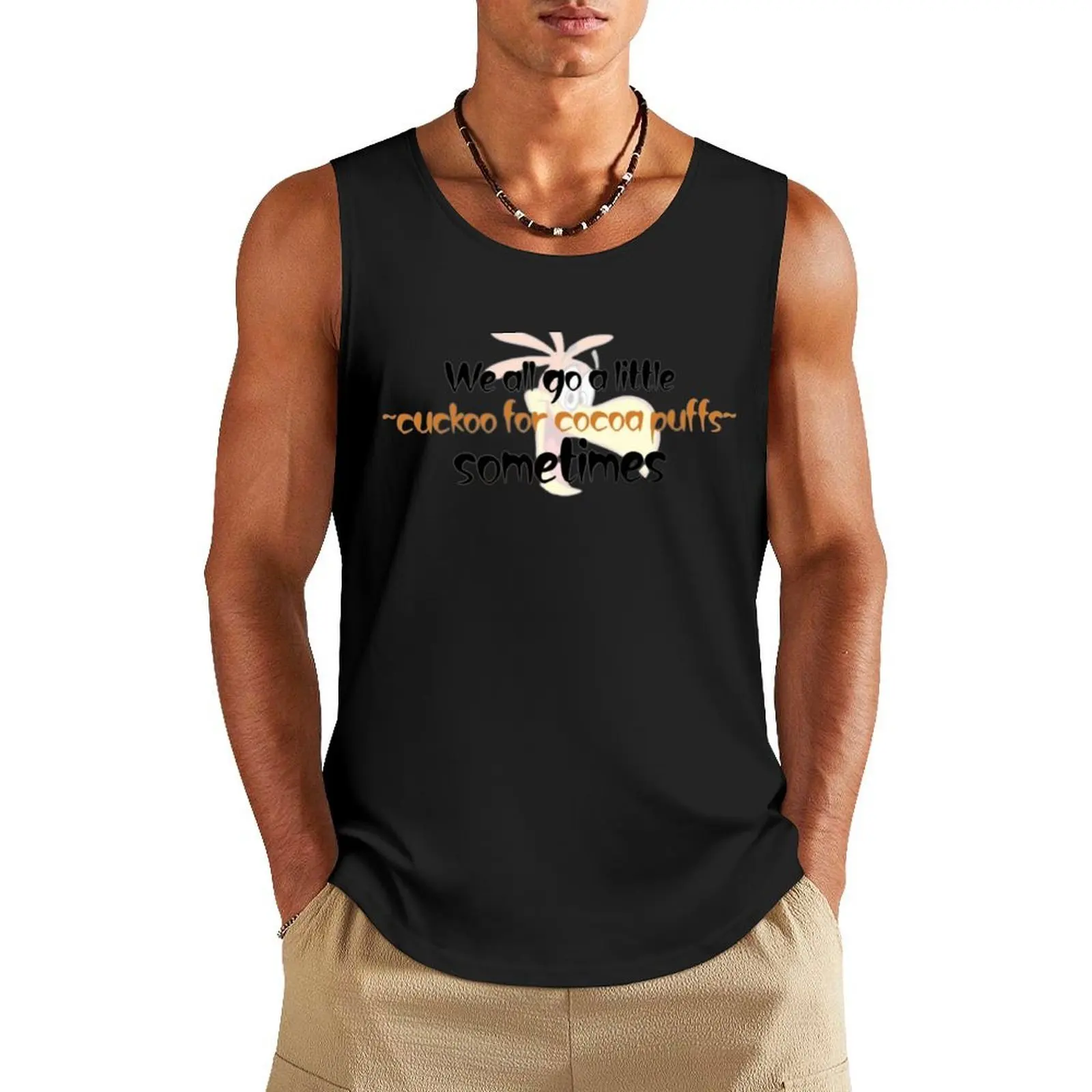 Todos vanamos un pequeño cuco para cacao Puffs a veces camiseta sin mangas ropa de verano hombre camisa sin mangas camiseta de gimnasio para hombre ropa para hombre