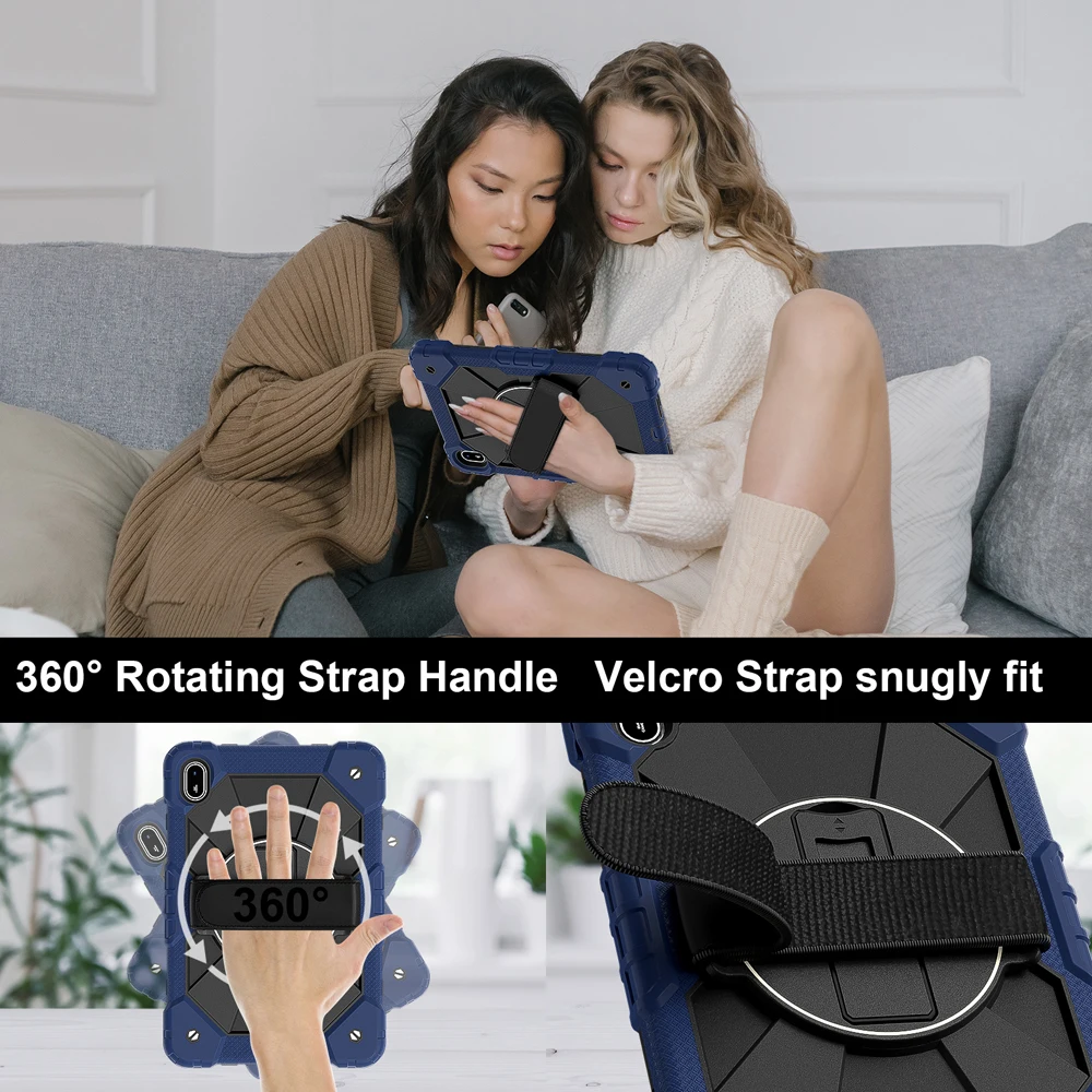 11.0 ''أطفال حالات لهواوي ماتي الوسادة MatePad SE 11 SE11 اللوحي AGS6-W00 غطاء الدورية حزام اليد سيليكون PC حامل قذيفة