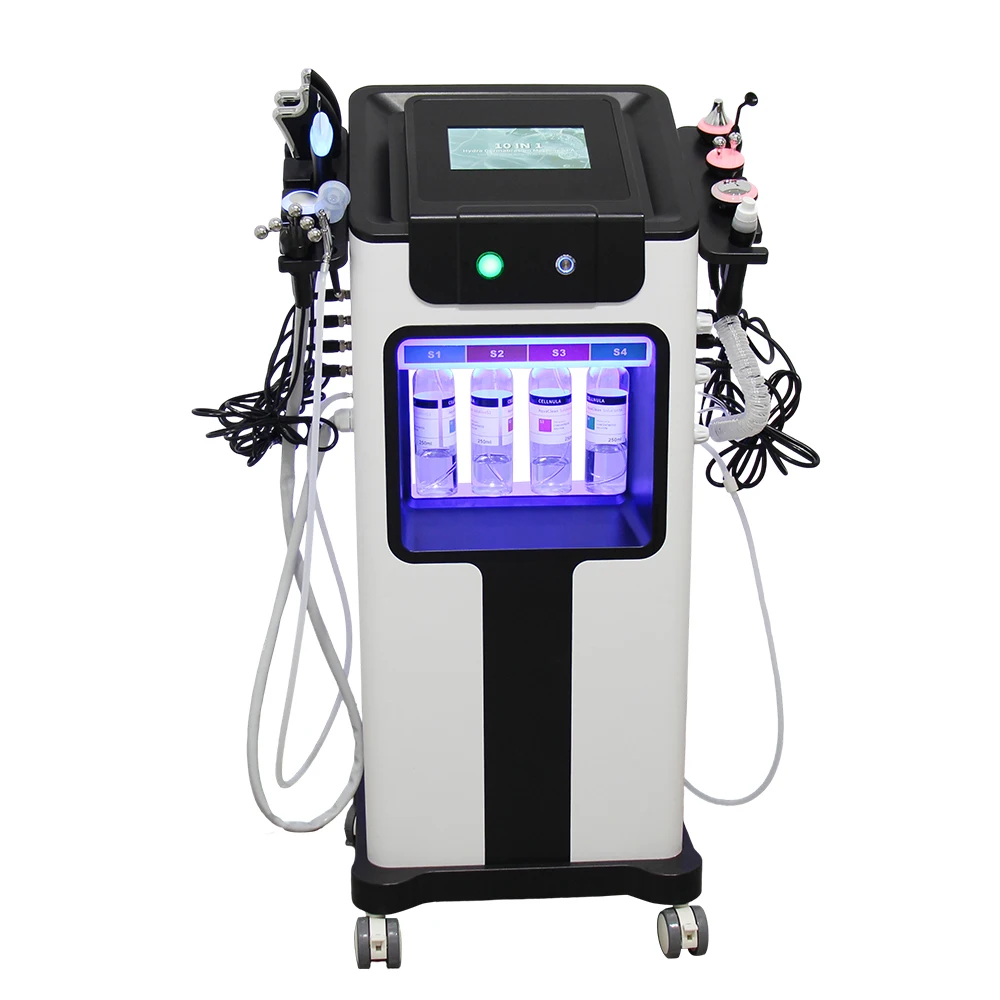 AOKO Updated 10 in 1 Bubbles Skincare Facial spa Hydrogen Purification Face Cleaning Professional Beauty Machines