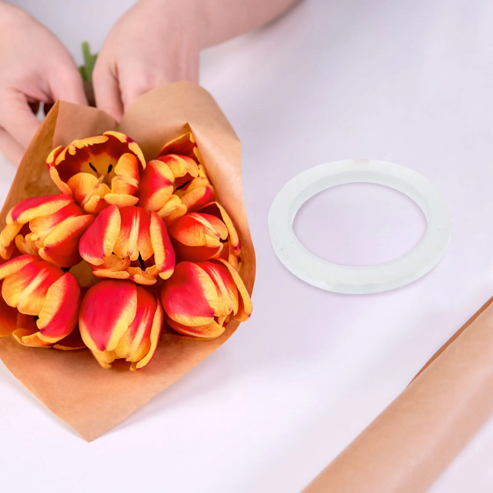 6 рулонов прозрачной цветочной ленты, гибкая обертка для стебля букета цветов и рукоделия