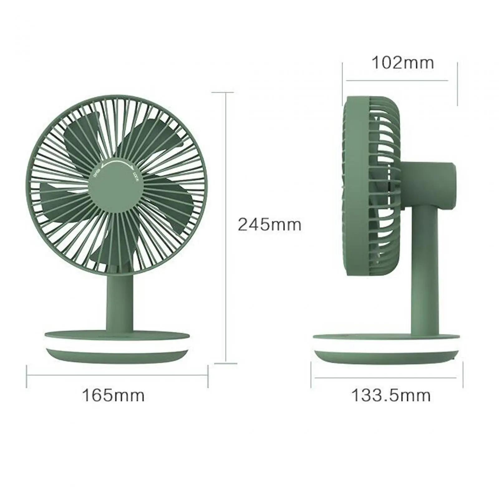 مروحة شخصية مع مصباح ليلي ، مروحة طاولة مع 3 سرعات تتأرجح لأعلى ولأسفل ، مروحة سطح مكتب 6 بوصة ، محمولة للمكتبات ، متعددة الاستخدامات
