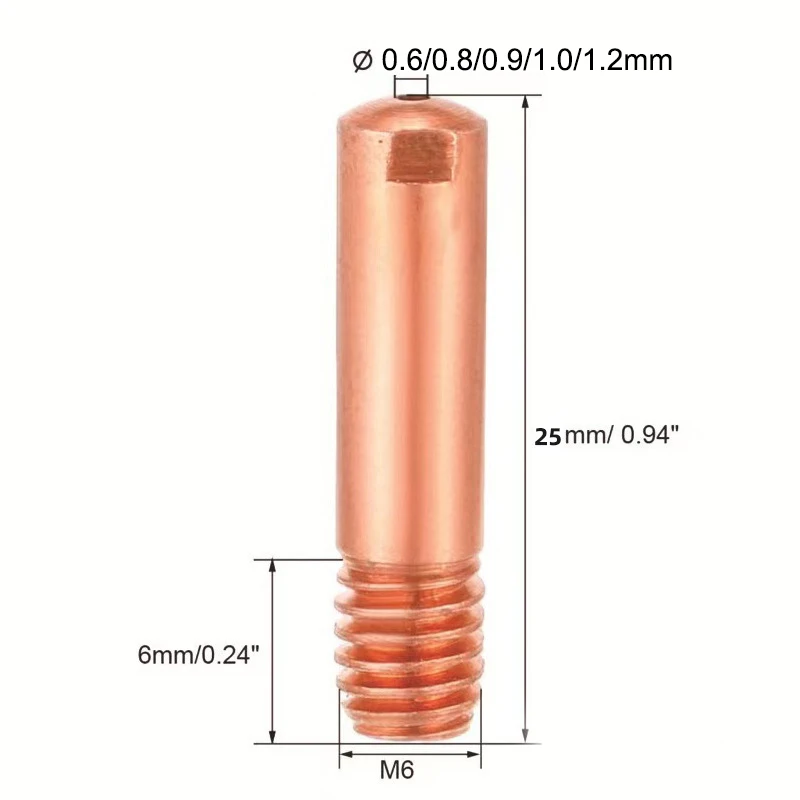 14Pcs 15AK Welding Torch Consumables 0.6mm 0.8mm 0.9mm 1.0mm 1.2mm MIG Torch Gas Nozzle Tip Holder of 15AK MIG MAG Welding Torch