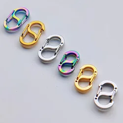 Titanium Alloy  Chain clasp Buckle Accessories Multifunctional Outdoor EDC Tool S-type Spring Connection Buckle for DIY Necklace