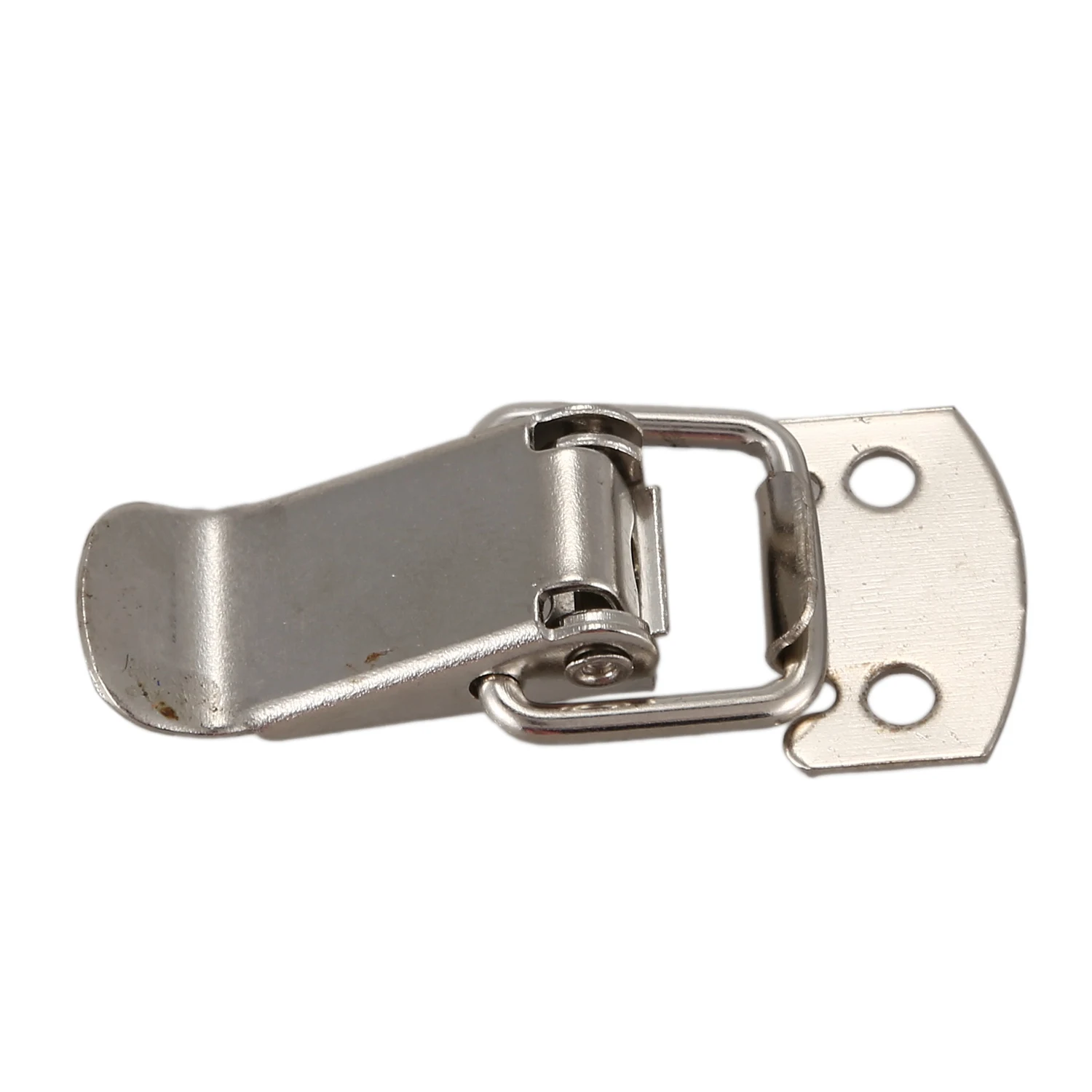 B23B Silver Tone Metal Toggle Draw Latch Straight Loop Catch 1.6