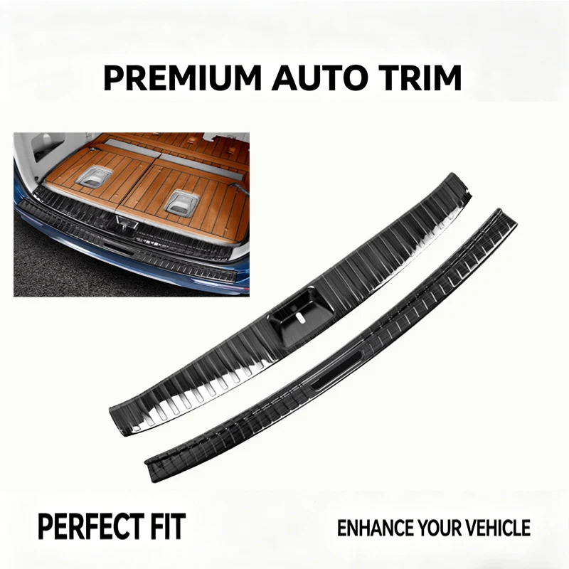 For Kia Carnival 2022-2025 Inner & Outer Rear Bumper Door Sill Plate Protector Cover Trim Stainless Steel Car-Styling