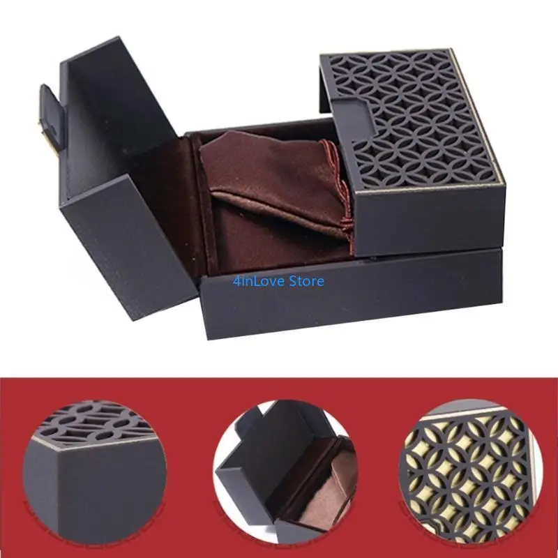 

T4MD Jewelry Gifts Box Set Black Cardboard Necklace Bracelet Earring Organizers Accessory for Display and Storage Solution
