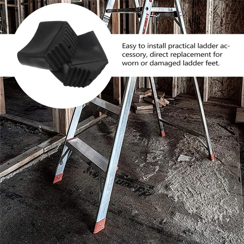 WORTHOWN-Chair Legs Telescoping Ladder Protective Pad Suite Protector Step Household Ladder Covers Rubber Ladder Feet Ladder Acc