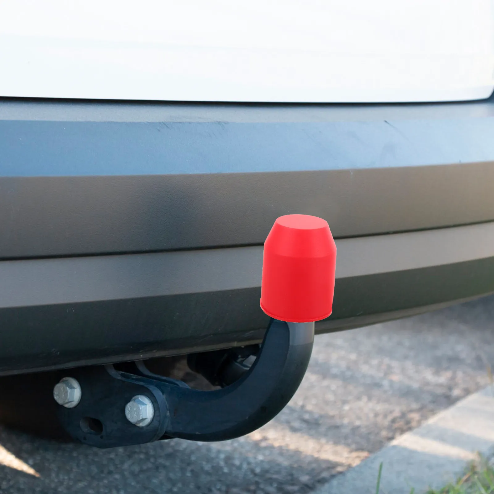 Picture 6: Car Tow Hooks Protector Cover Hitch Replacement Covers for Trucks Red Cap Automotive Towing Ball