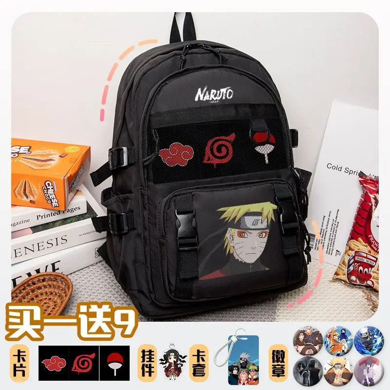 Naruto New Cartoon Student Schoolbag Large Capacity Casual and Lightweight Shoulder Pad Waterproof Stain Resistant Backpack