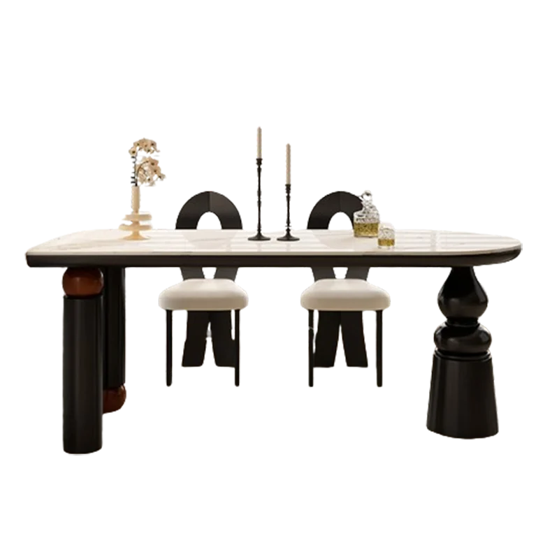 French Luxury Dining Table Solid Wood Nordic Vintage White Dining Table Modern Tablecloths Juegos De Comedor Kitchen Furniture