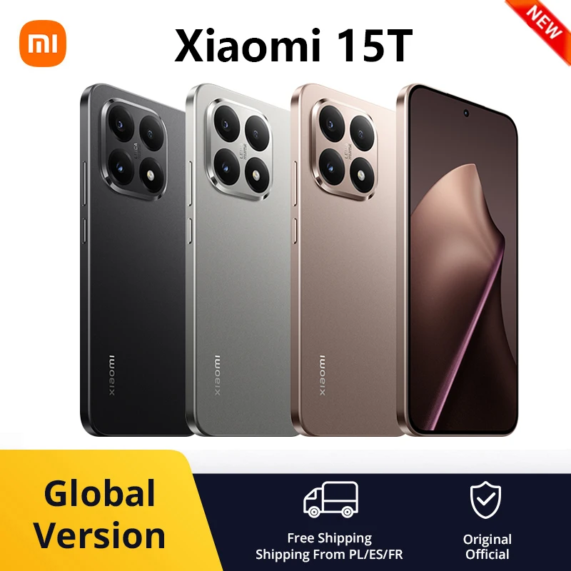 هاتف Xiaomi 15T 5G الذكي 12GB RAM كاميرا لايكا 6.83 AMOLED عرض 120 هرتز MTK الأبعاد 8400-Ultra CPU 5500mAh بدون شاحن