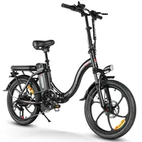 Samebike CY20 Folding Electric Bicycle 36V12Ah Shimano 7 Gears Rear Hub Motor City Bike Spoke Wheel With Front Basket
