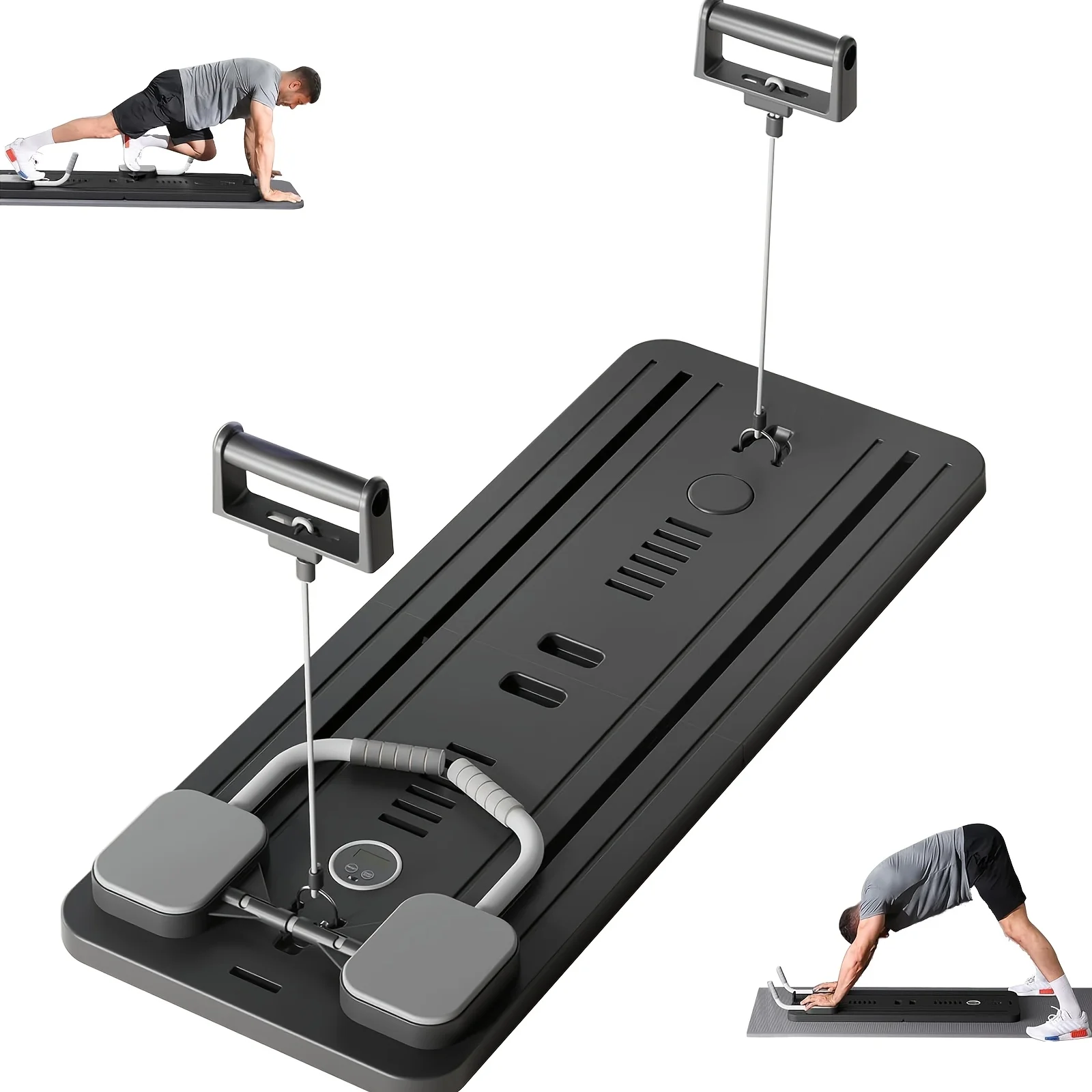 Foldable Pilates Reformer Board AB Exercise Training Machine Pilates Board Roller Total Core Fitness Equipment