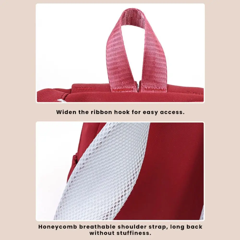 Mochila escolar de nylon de desenho animado capivara, mochila de grande capacidade à prova d'água para aliviar a carga, estudantes