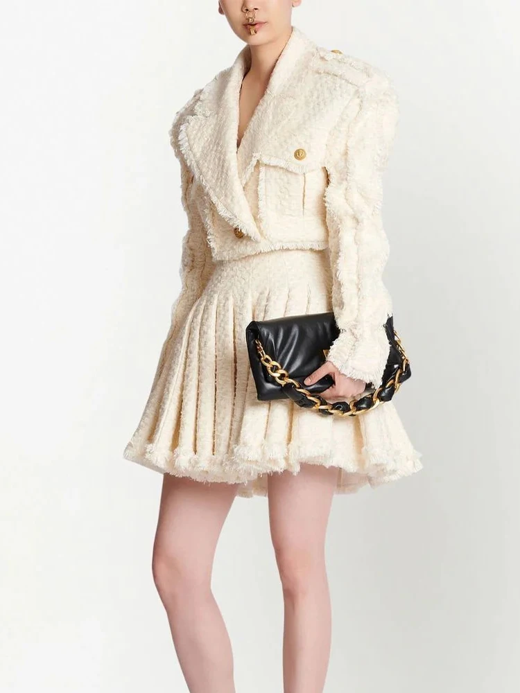 Solid Temperament Blazers For Women Notched Collar Long Sleeve Patchwork Single Button Vintage Blazer Female Styleкостюм