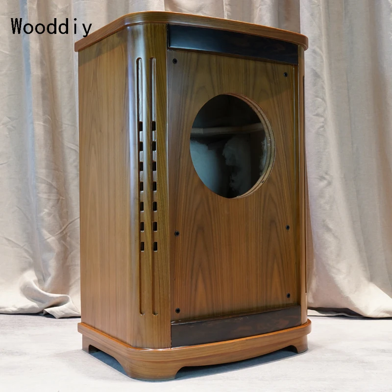 Wooddiy 12 Inch One Pair Full-range Two-way Speaker Empty Cabinet Canterbury GR Birch Plywood Walnut Veneer