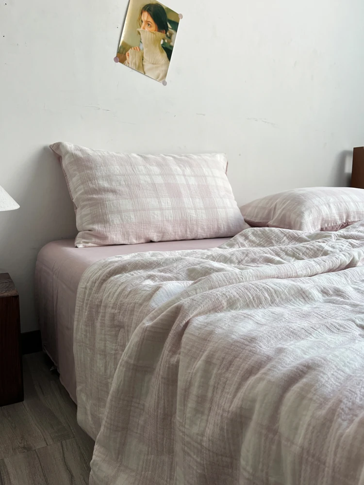 

Princ Sle Pure Cotton Double Layered Summer Quilt Set Air Conditioner Quilt Durable hine Waable Bedding Covers